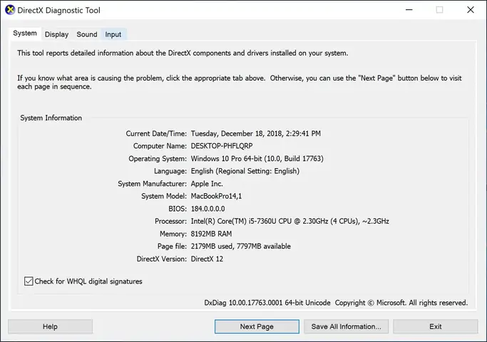 Cách Kiểm Tra Cấu Hình Máy Tính Bằng Directx Diagnostic Tool
