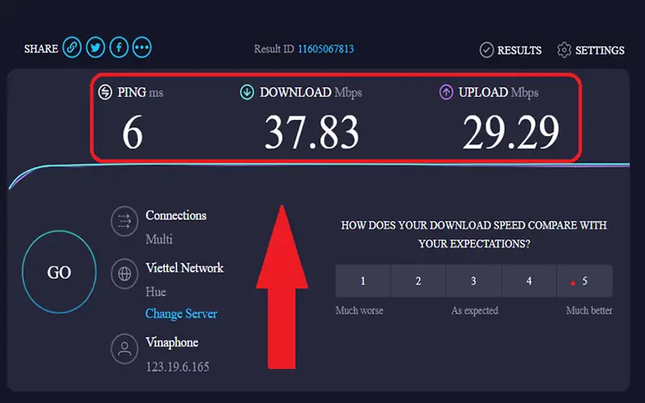 Kiểm Tra Tốc Độ Mạng Qua Web Speedtest.net
