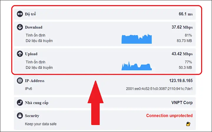 Kiểm Tra Tốc Độ Mạng Qua Web Speedcheck.org