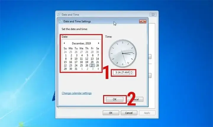Sửa Lỗi Đồng Hồ Máy Tính Win 7