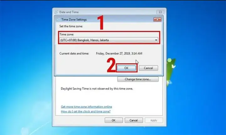 Sửa Lỗi Đồng Hồ Máy Tính Win 7