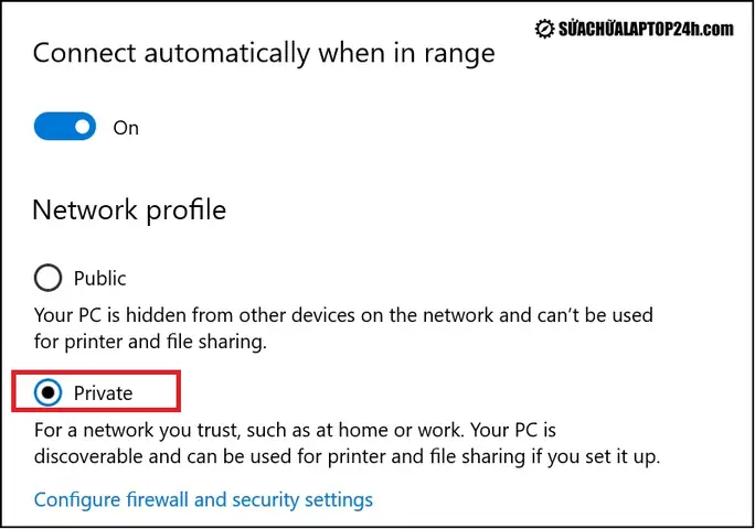 Cách 2. Sửa Lỗi Khi Laptop Mất Kết Nối Wifi Bằng Cách Chuyển Home Network Từ Public Thành Private Cách 2. Sửa Lỗi Khi Laptop Mất Kết Nối Wifi Bằng Cách Chuyển Home Network Từ Public Thành Private