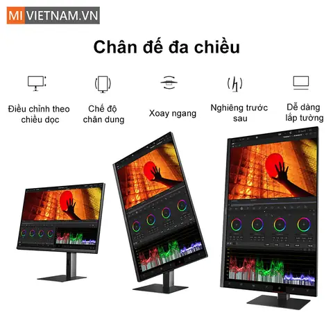 Chân Đế Đa Chiều, Hỗ Trợ Vesa Linh Hoạt Chân Đế Đa Chiều, Hỗ Trợ Vesa Linh Hoạt