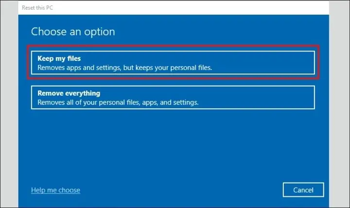 Reset Win 10 Nhưng Giữ Lại File Cá Nhân Reset Win 10 Nhưng Giữ Lại File Cá Nhân