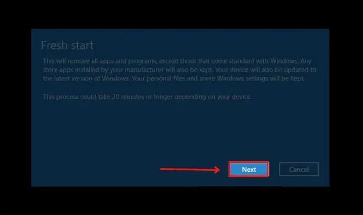 Reset Win 10 Từ Fresh Start Reset Win 10 Từ Fresh Start