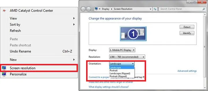 Sửa Màn Hình Máy Tính Bị Xoay Ngang Win 7