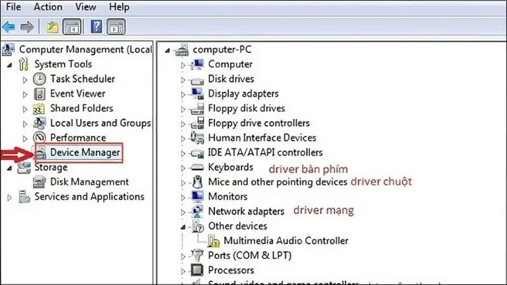 Lỗi Hoặc Thiếu Drive Card Máy Chiếu Trên Máy Tính