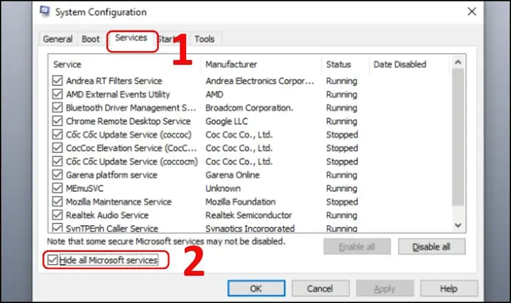 Thực Hiện Clean Boot Để Khởi Động Sạch Hệ Thống