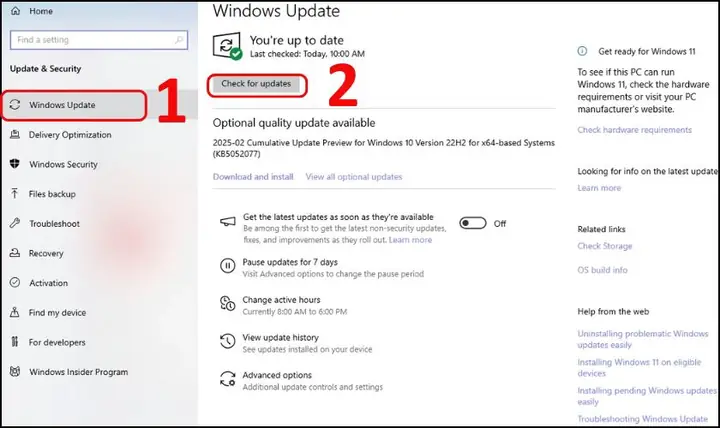 Cập Nhật Phiên Bản Windows 10 Mới Nhất