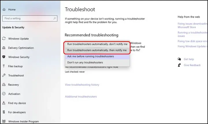 Sử Dụng Troubleshooter Để Tự Động Tìm Và Sửa Lỗi