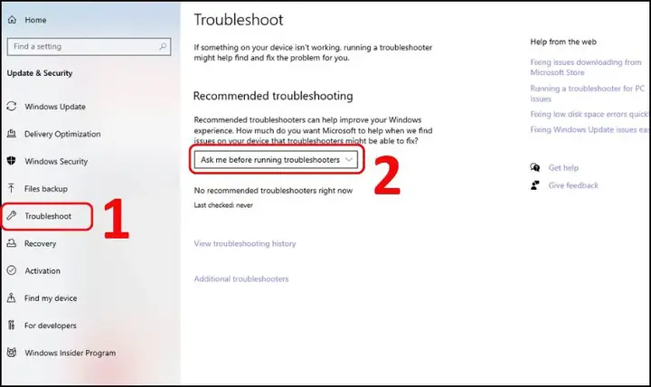 Sử Dụng Troubleshooter Để Tự Động Tìm Và Sửa Lỗi