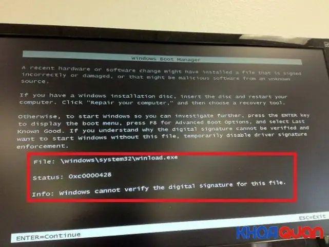 Máy Tính Báo Lỗi Windows Boot Manager