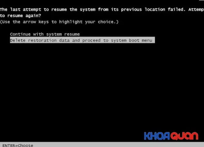 Máy Tính Lỗi Windows Resume Loader