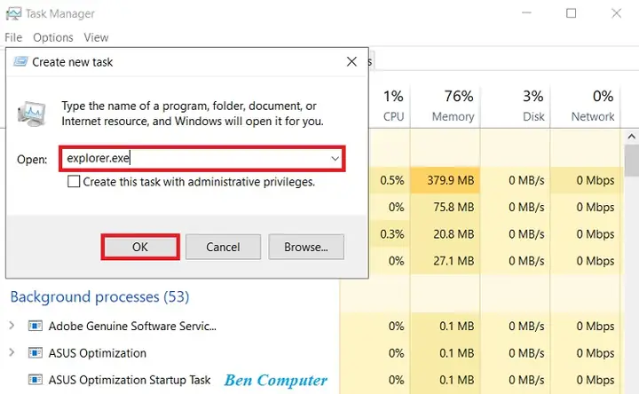 Khởi Động Lại Trình Windows Explorer Khởi Động Lại Trình Windows Explorer