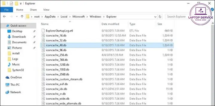 Cách 3. Xóa File Iconcache Cách 3. Xóa File Iconcache
