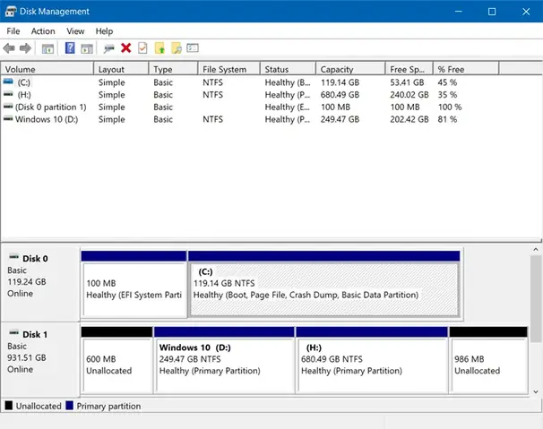 Kiểm Tra Trong Disk Management Kiểm Tra Trong Disk Management