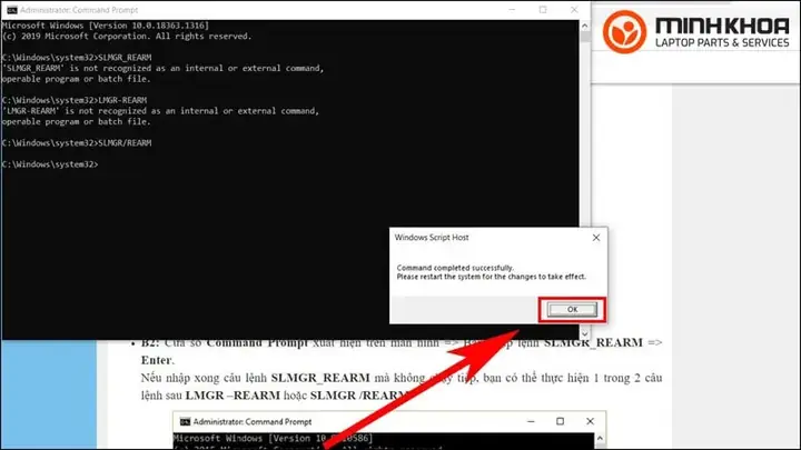 Sử Dụng Command Prompt Để Gia Hạn Giấy Phép Bản Quyền Win 10