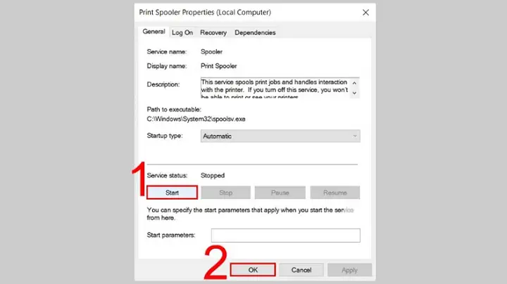 4cài Lại Service Print Spooler