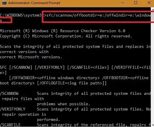Chạy Công Cụ Windows System File Checker Để Khắc Phục Lỗi Không Tắt Được Máy Tính Win 10