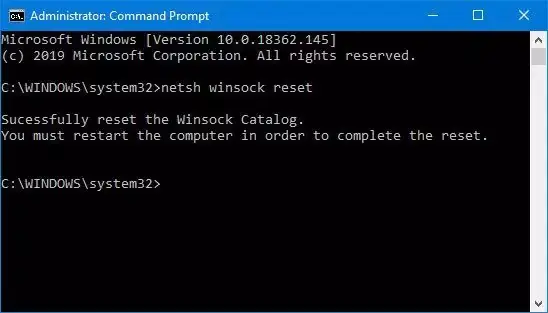 Reset Winsock Để Sửa Lỗi Mạng Bị Chấm Than