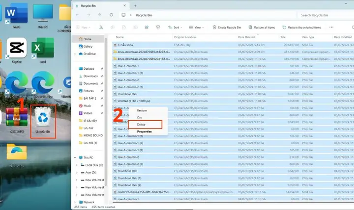 Xóa Các File Trong Recycle Bin Xóa Các File Trong Recycle Bin