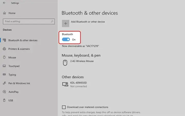 Bật Bluetooth Trong Cài Đặt Hệ Thống Windows 10 Bật Bluetooth Trong Cài Đặt Hệ Thống Windows 10