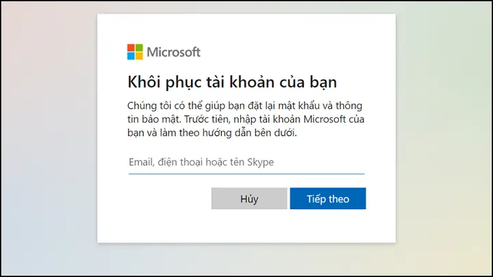 Cách Đặt Lại Mật Khẩu Bằng Tài Khoản Mail Outlook