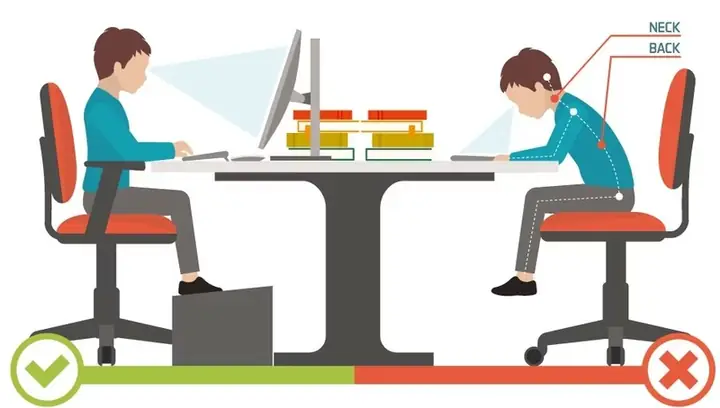 Một Số Dấu Hiệu Cho Thấy Bạn Đang Ngồi Sai Khoảng Cách