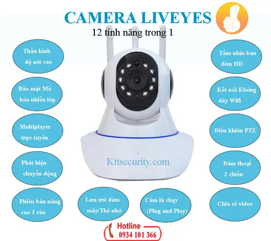 Ưu Điểm Của Camera Ip Wifi 2m/1.3m Liveyes 3 Anten: