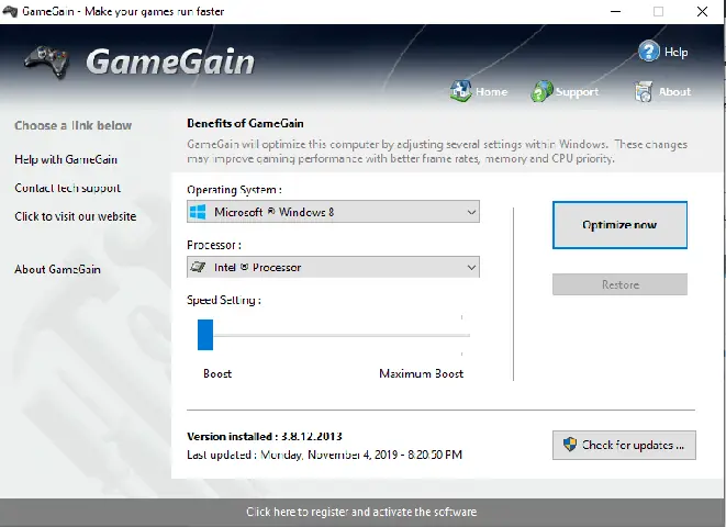 Gamegain - Phần Mềm Tăng Tốc Game Pc, Giảm Giật Lag Tốt