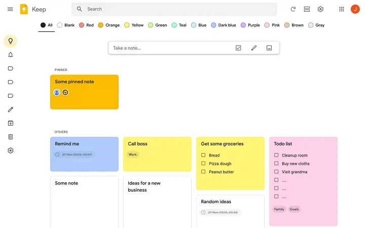 Phần Mềm Nhắc Việc Trên Máy Tính Google Keep