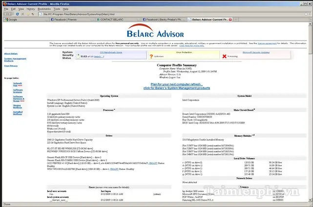 Belarc Advisor Belarc Advisor
