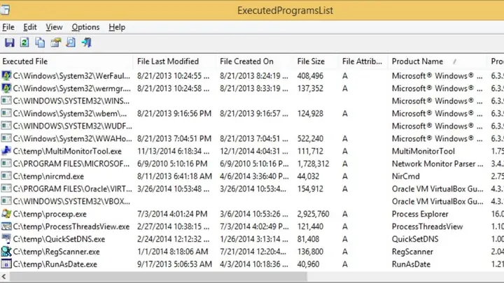 Excecutedprogramslist Excecutedprogramslist