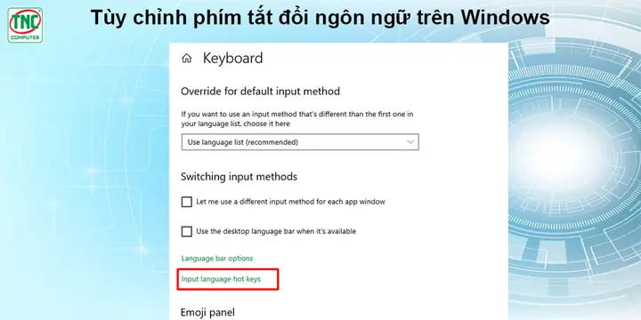 Tùy Chỉnh Phím Tắt Tùy Chỉnh Phím Tắt
