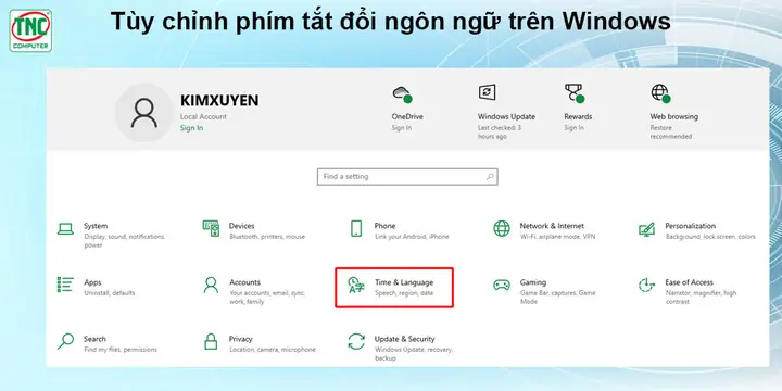Tùy Chỉnh Phím Tắt Tùy Chỉnh Phím Tắt