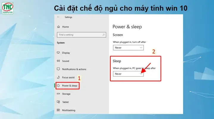 Cài Đặt Chế Độ Ngủ Cho Máy Tính Win 10