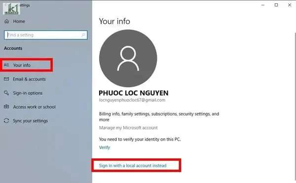 Đối Với Những Chiếc Máy Tính Windows Đang Đăng Nhập Tài Khoản Microsoft Thì Bạn Cần Làm Như Sau: