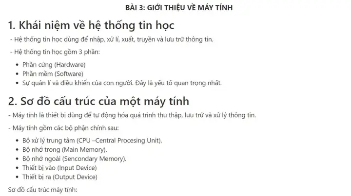 Sơ Đồ Cấu Trúc Máy Tính