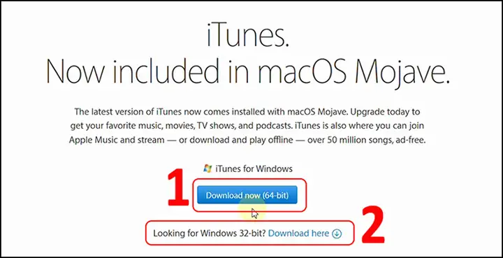 Bước 1:truy Cập Trangitunes.comvà Chọn Phiên Bản Phù Hợp Với Máy Tính