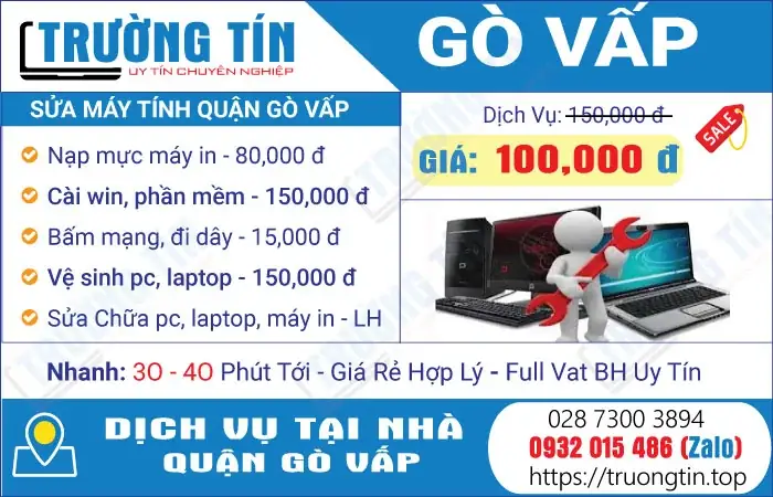 Sửa Máy Tính Quận Gò Vấp 150k: Có Thật Không Và Cần Lưu Ý Gì?