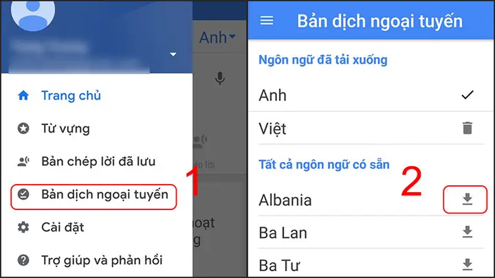 - Trên Android - Trên Android