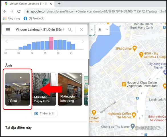 Cách 3: Tải Ảnh Từ Google Map Về Máy Tính Bằng Cách Check Sources