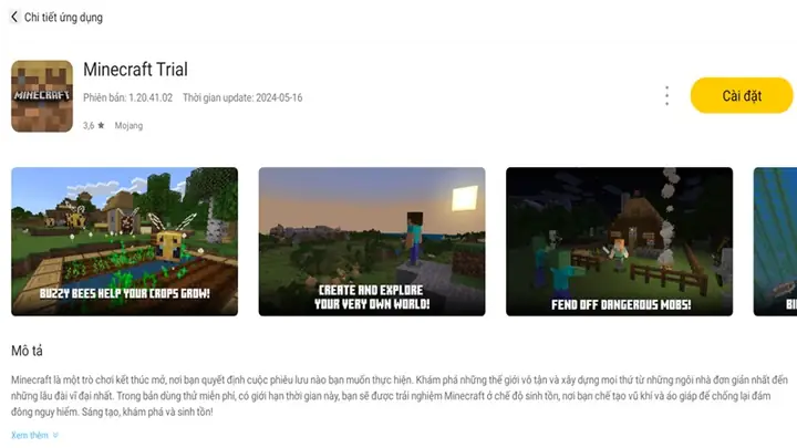 Hướng Dẫn Tải Và Chơi Minecraft Trial Bằng Giả Lập Trên Pc Và Mac