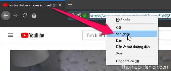 Sao Chép Link Của Video Muốn Chuyển Đổi Sang Mp3 Bằng Cách Bôi Đen Rồi Nhấn Chuột Phải Chọn Sao Chép Sao Chép Link Của Video Muốn Chuyển Đổi Sang Mp3 Bằng Cách Bôi Đen Rồi Nhấn Chuột Phải Chọn Sao Chép