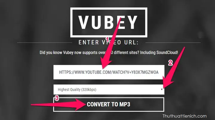 Dán Link Video Youtube Vào Khung Video Url, Chọn Chất Lượng Nhạc Tải Về (cao Nhất Là 320 Kbps Và Thấp Nhất Là 64 Kbps) Cuối Cùng Là Nhấn Nút Convert To Mp3 Dán Link Video Youtube Vào Khung Video Url, Chọn Chất Lượng Nhạc Tải Về (cao Nhất Là 320 Kbps Và Thấp Nhất Là 64 Kbps) Cuối Cùng Là Nhấn Nút Convert To Mp3