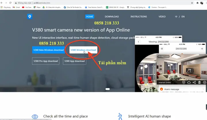 Bước 1: Tải Và Cài Đặt Phần Mềm Camera V380 Pro Trên Máy Tính.