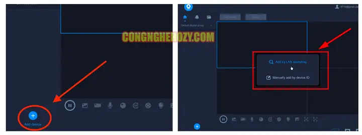Bước 2: Thực Hiện Thêm Id Và Mật Khẩu Camera Vào Tài Khoản Camera Trên Máy Tính.