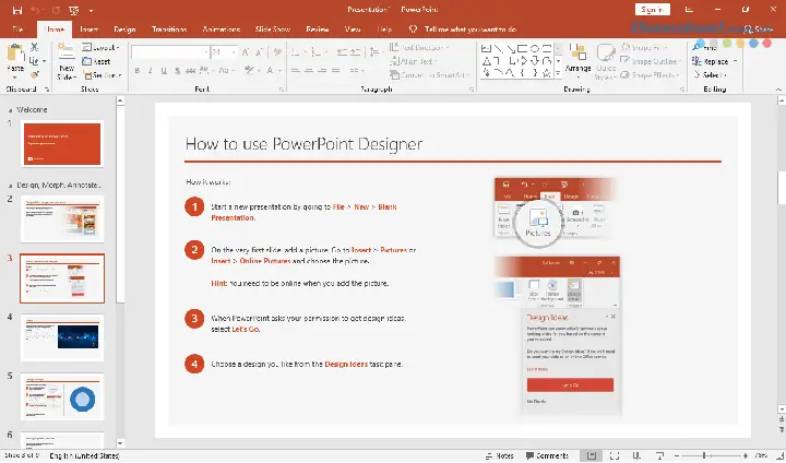 Giao Diện Làm Việc Của Powerpoint 2019