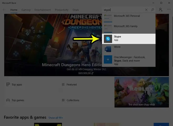 Cách Tải Skype Cho Máy Tính Win 10 Từ Microsoft Store