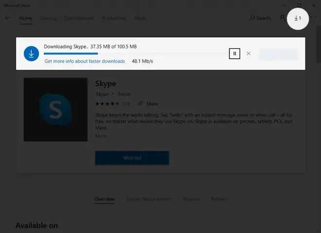 Cách Tải Skype Cho Máy Tính Win 10 Từ Microsoft Store